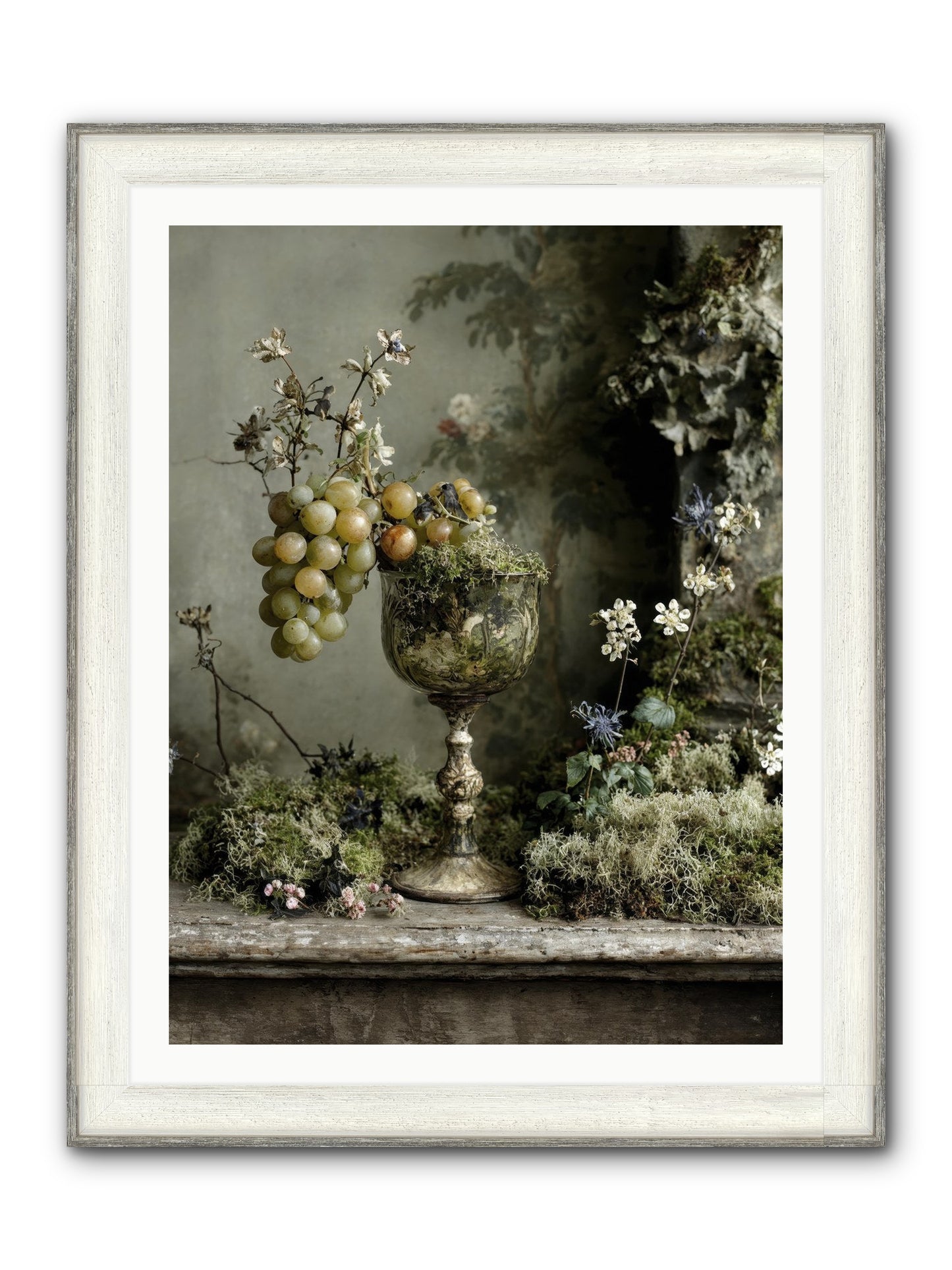 Catalina Framed Print - Driftwood White 30x40