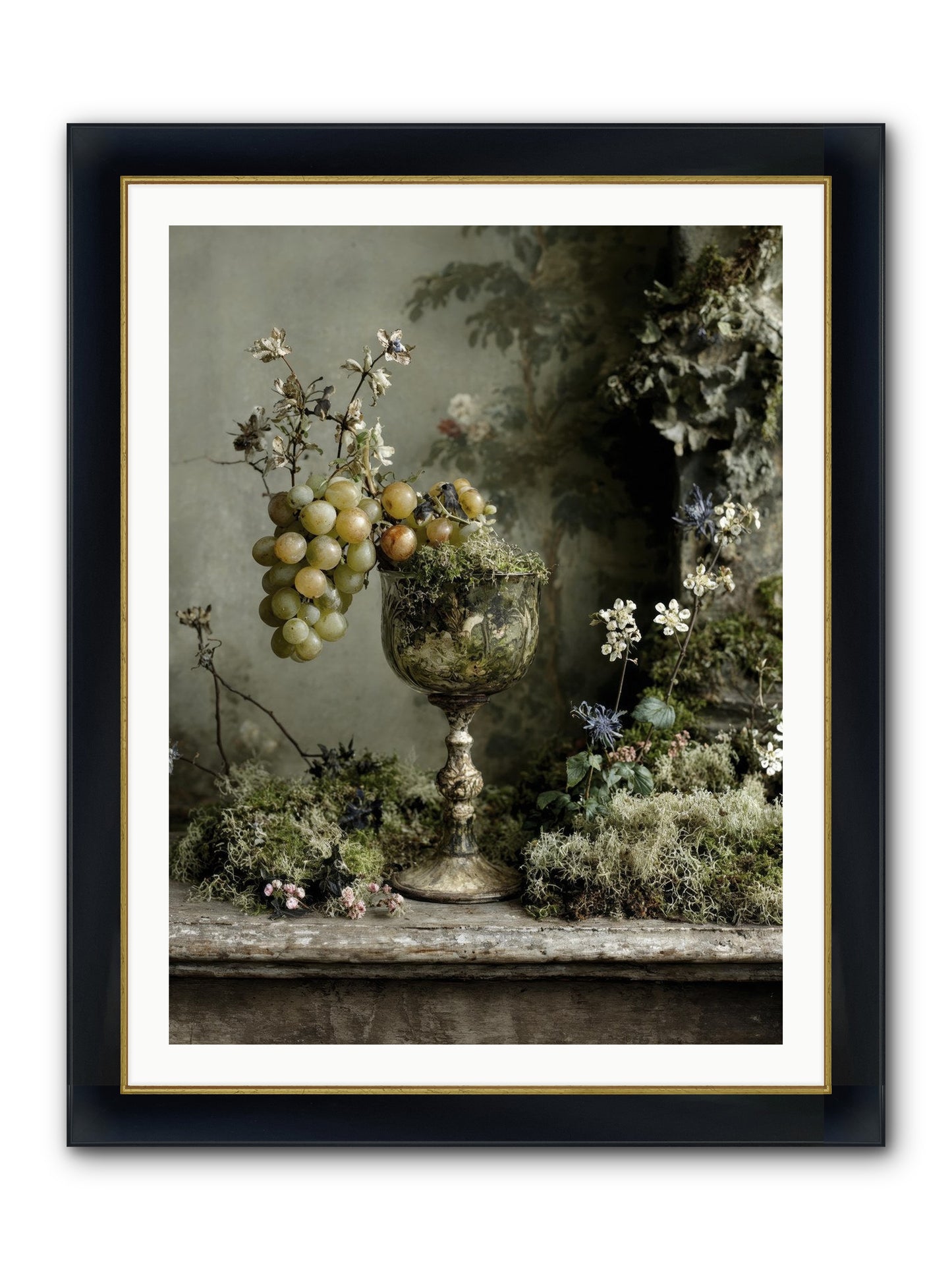 Catalina Framed Print - Wide Black w/Gold 30x40