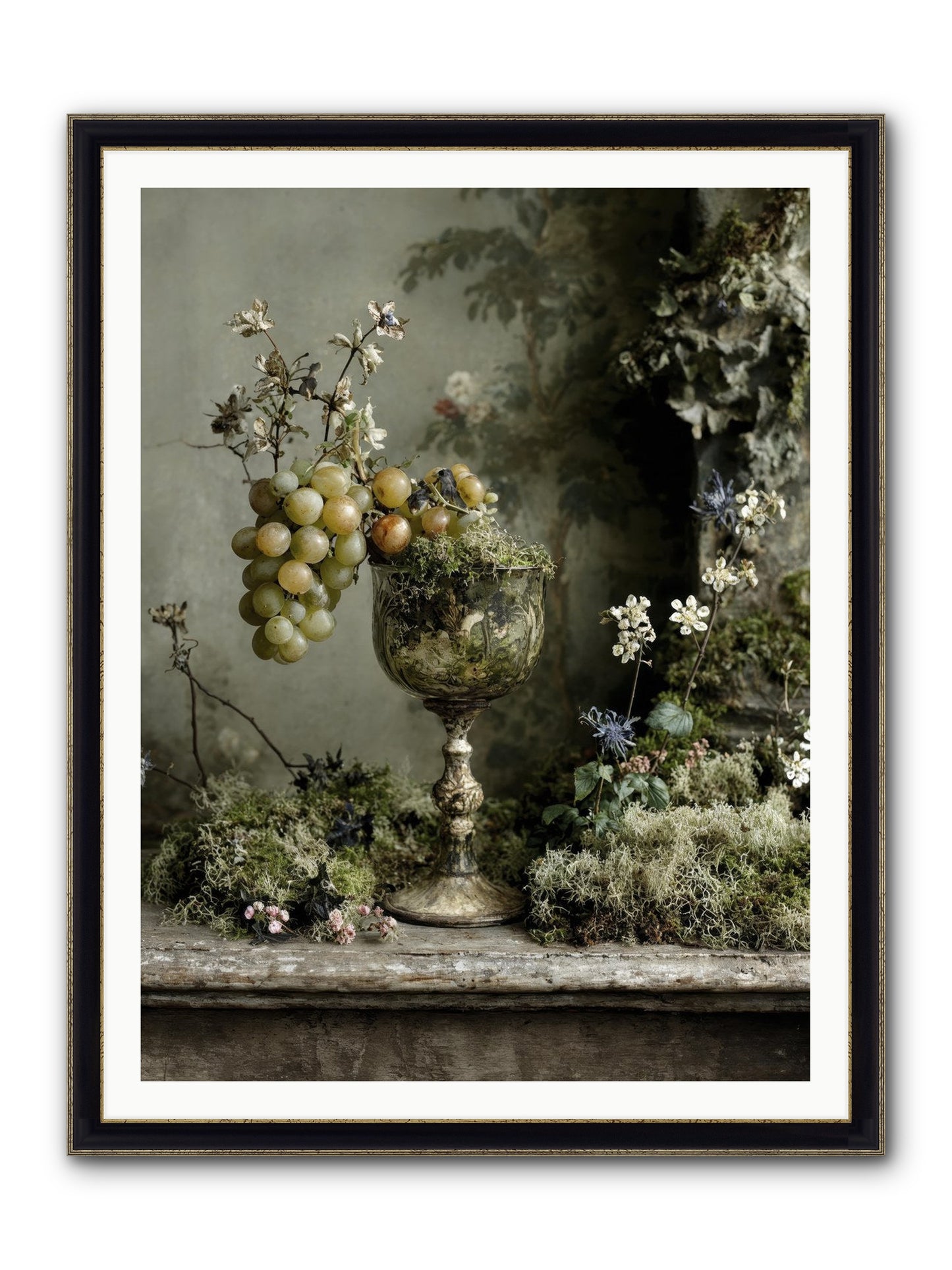 Catalina Framed Print - Black & Gold 36x48