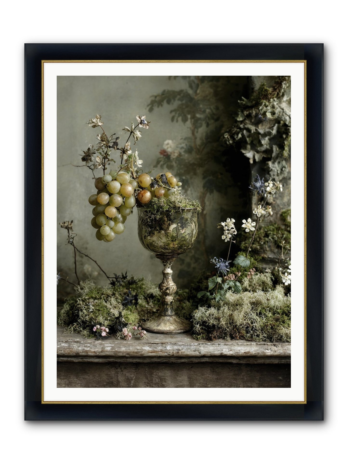 Catalina Framed Print - Wide Black w/Gold 36x48