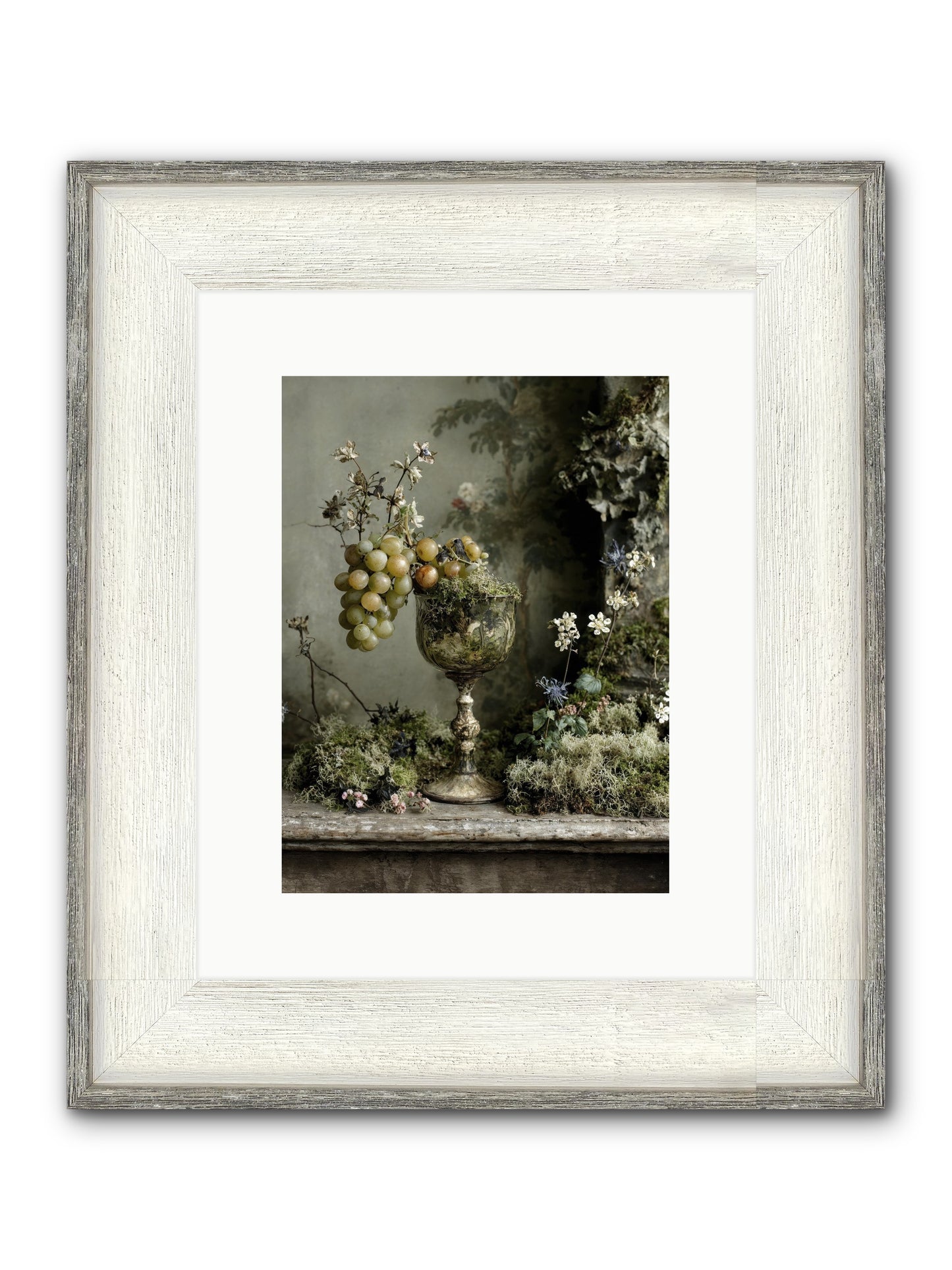 Catalina Framed Print - Driftwood White 9x12