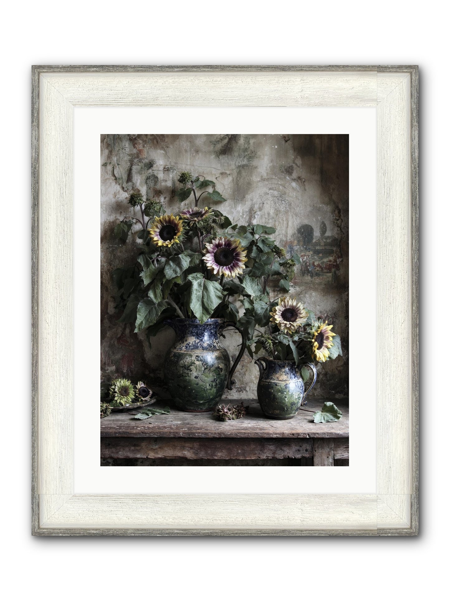 Catching Butterflies Framed Print - Driftwood White 18x24
