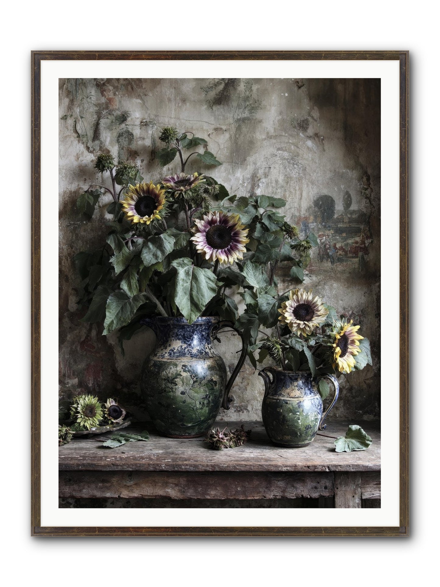 Catching Butterflies Framed Print - Slimwoods Black/Gold 36x48