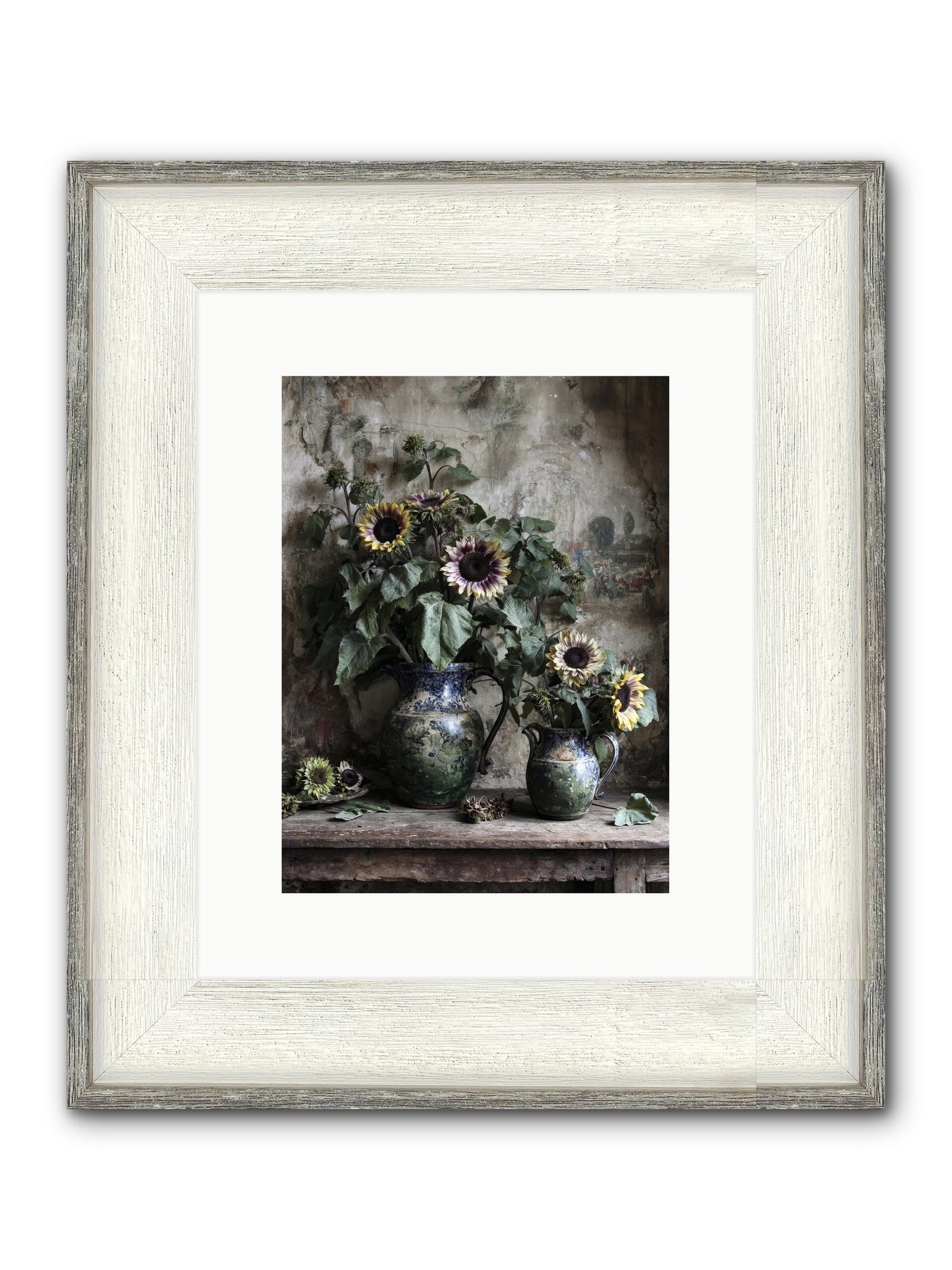 Catching Butterflies Framed Print - Driftwood White 9x12