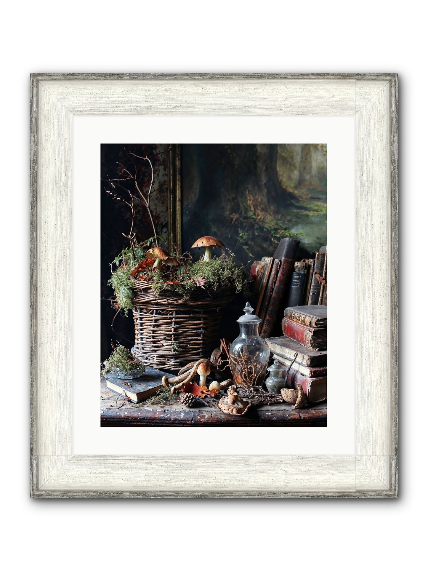 Cathartic Rendering Framed Print - Driftwood White 16x20