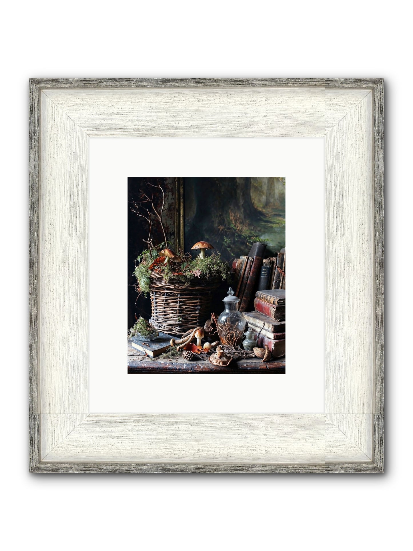Cathartic Rendering Framed Print - Driftwood White 8x10