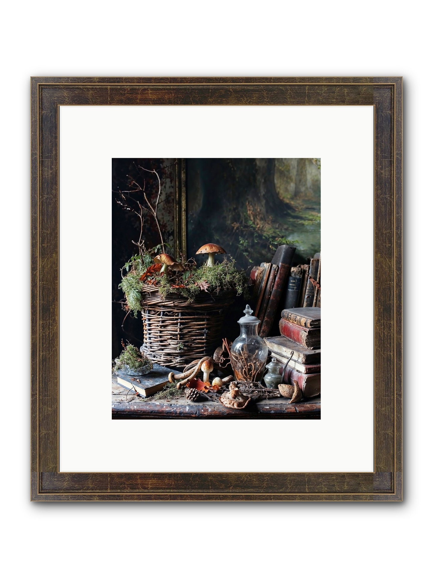 Cathartic Rendering Framed Print - Slimwoods Black/Gold 8x10