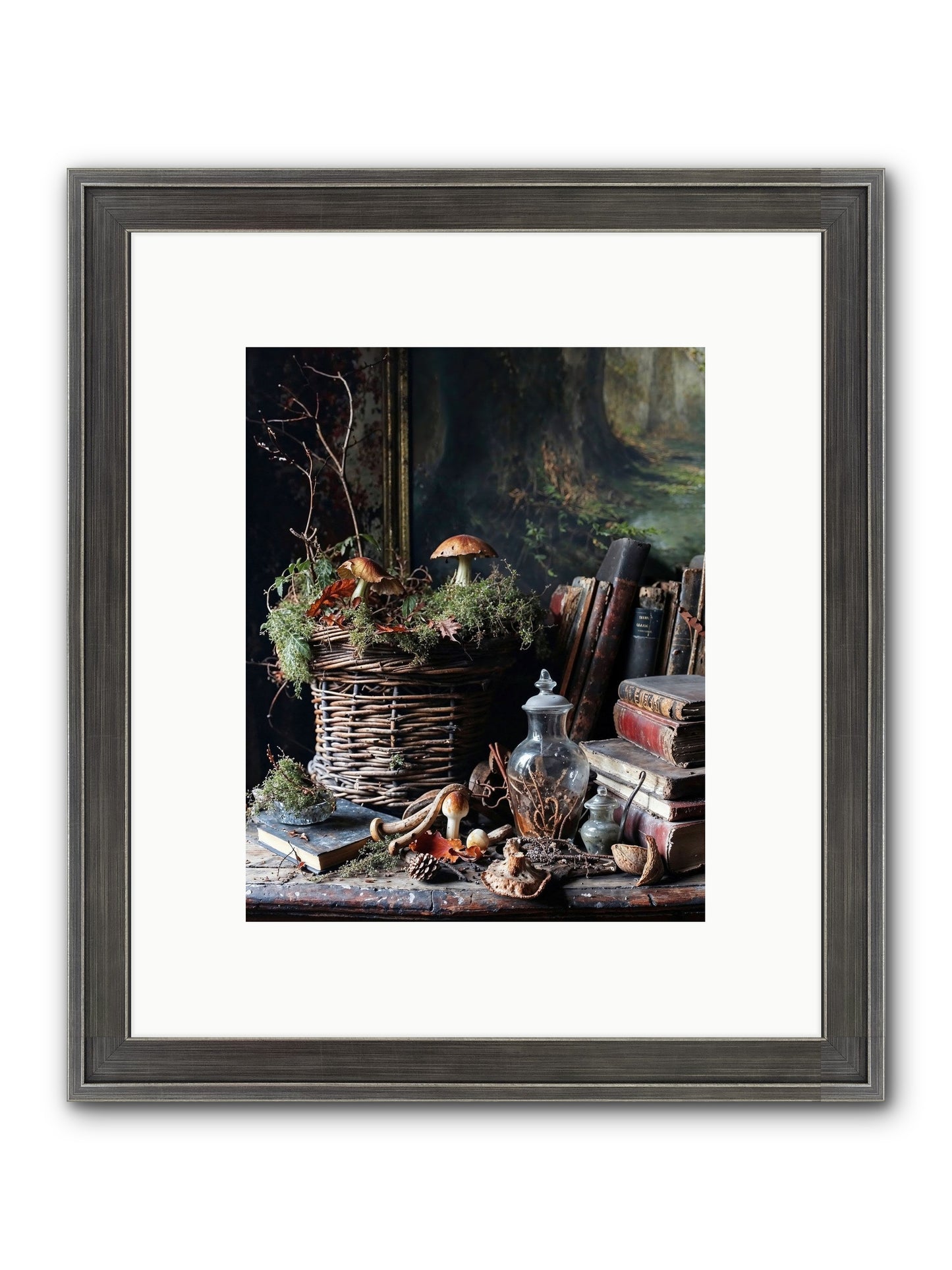 Cathartic Rendering Framed Print - Slimwoods Black/Silver 8x10