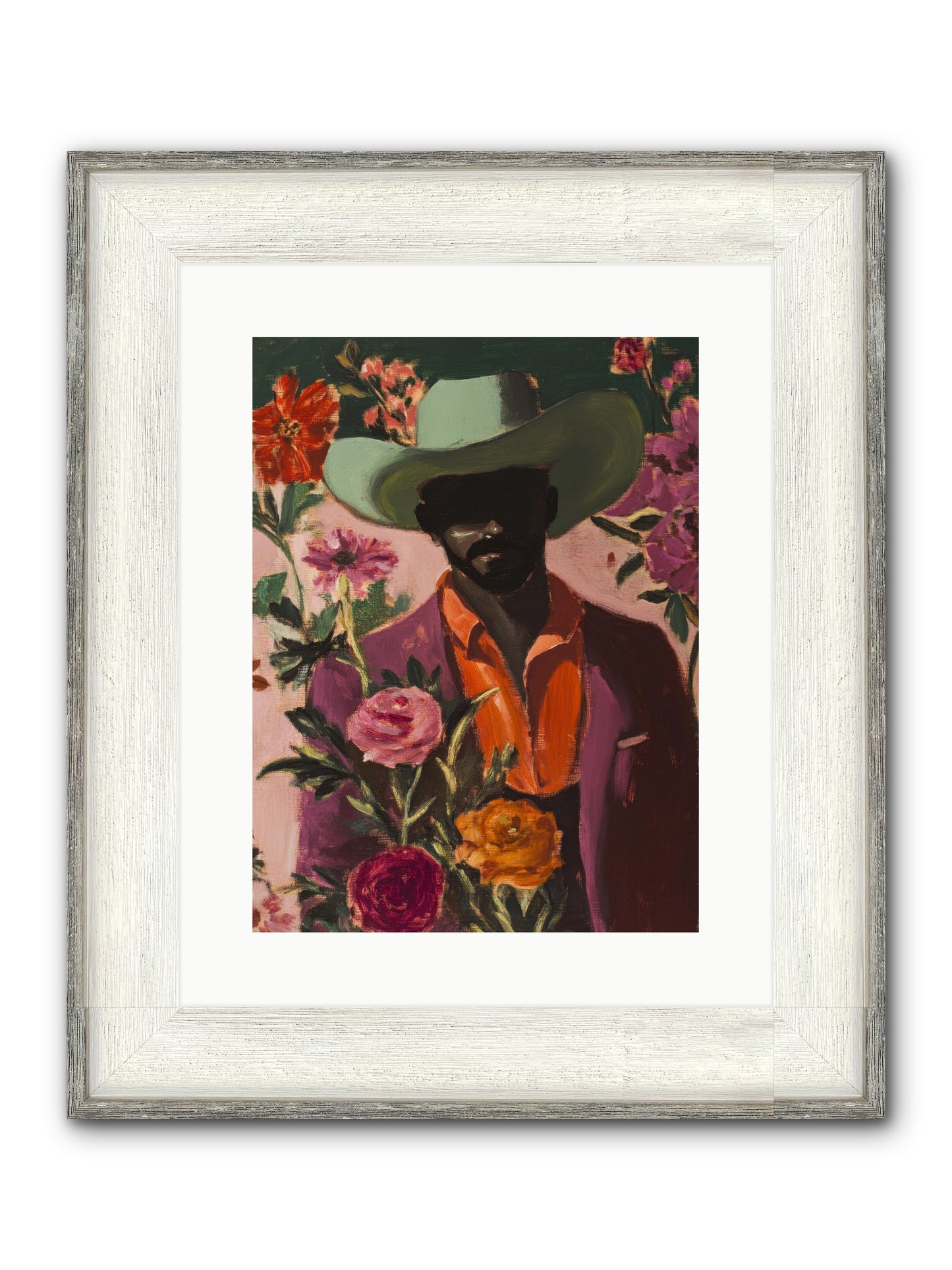 Cattle King Framed Print - Driftwood White 12x16