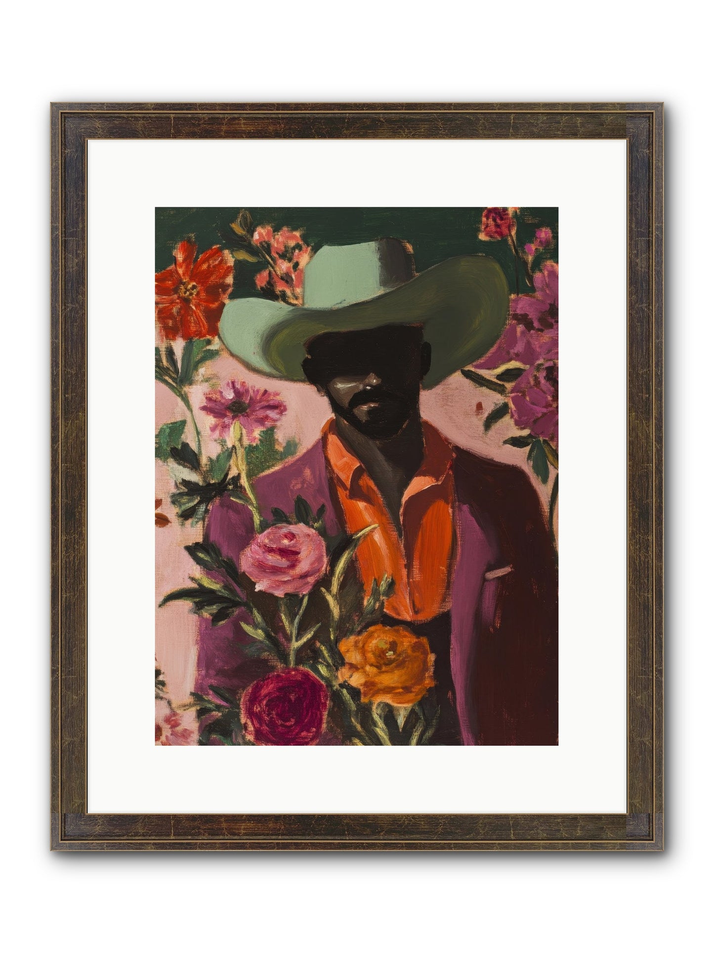 Cattle King Framed Print - Slimwoods Black/Gold 12x16