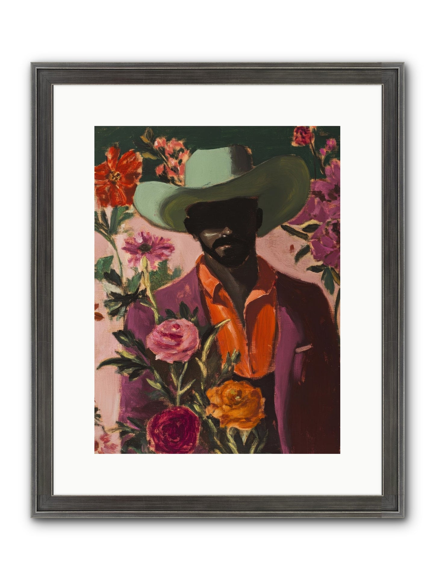 Cattle King Framed Print - Slimwoods Black/Silver 12x16