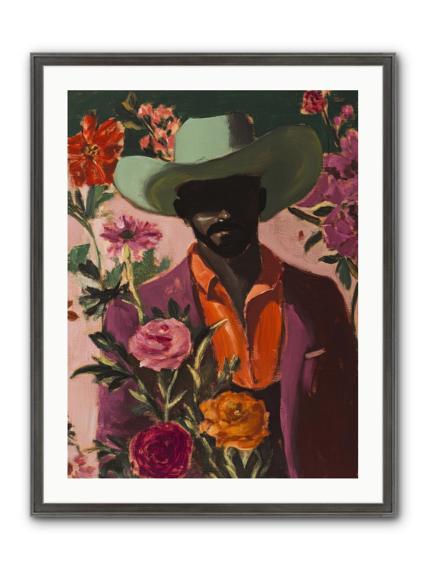 Cattle King Framed Print - Slimwoods Black/Silver 24x32