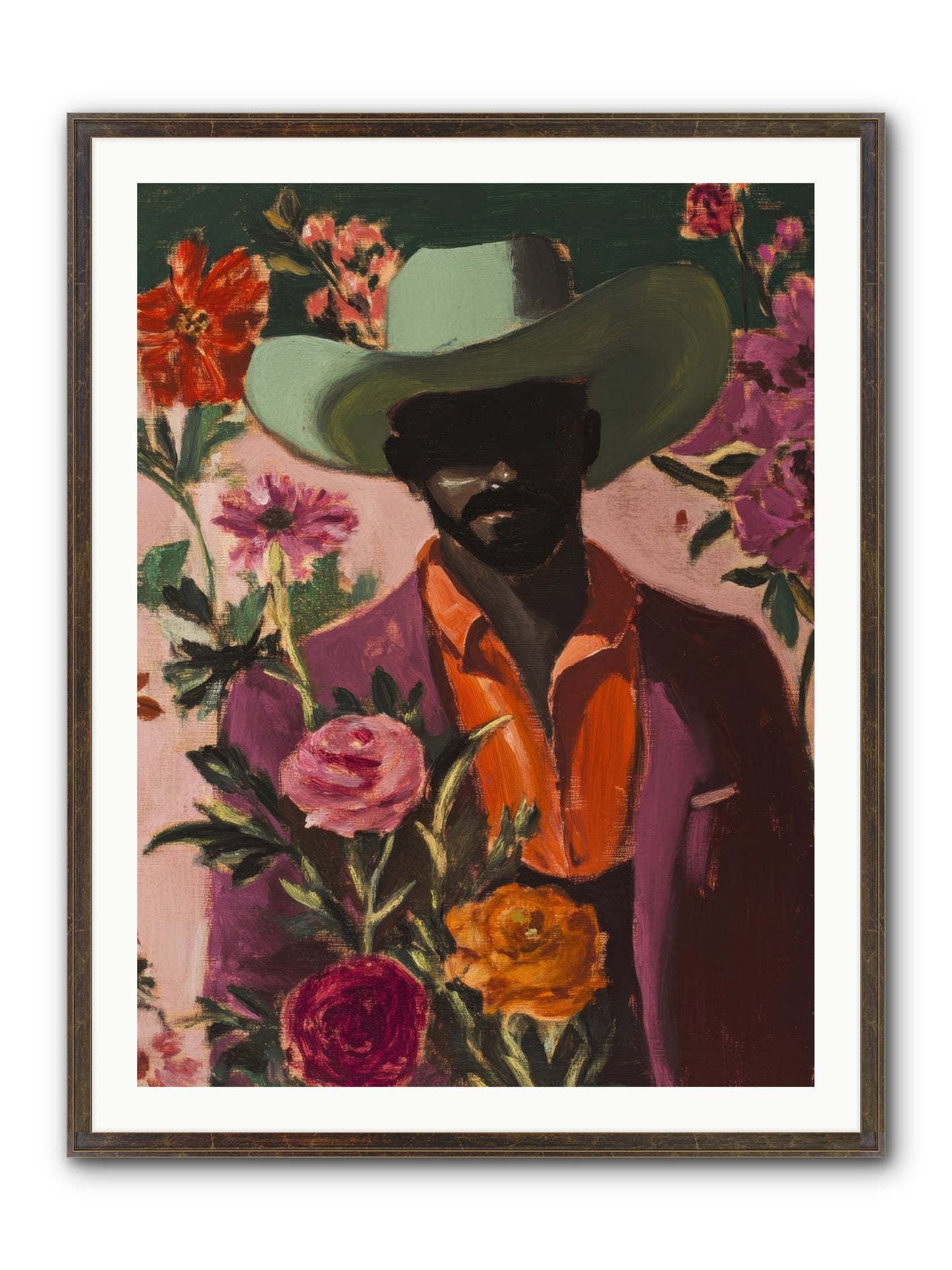 Cattle King Framed Print - Slimwoods Black/Gold 30x40