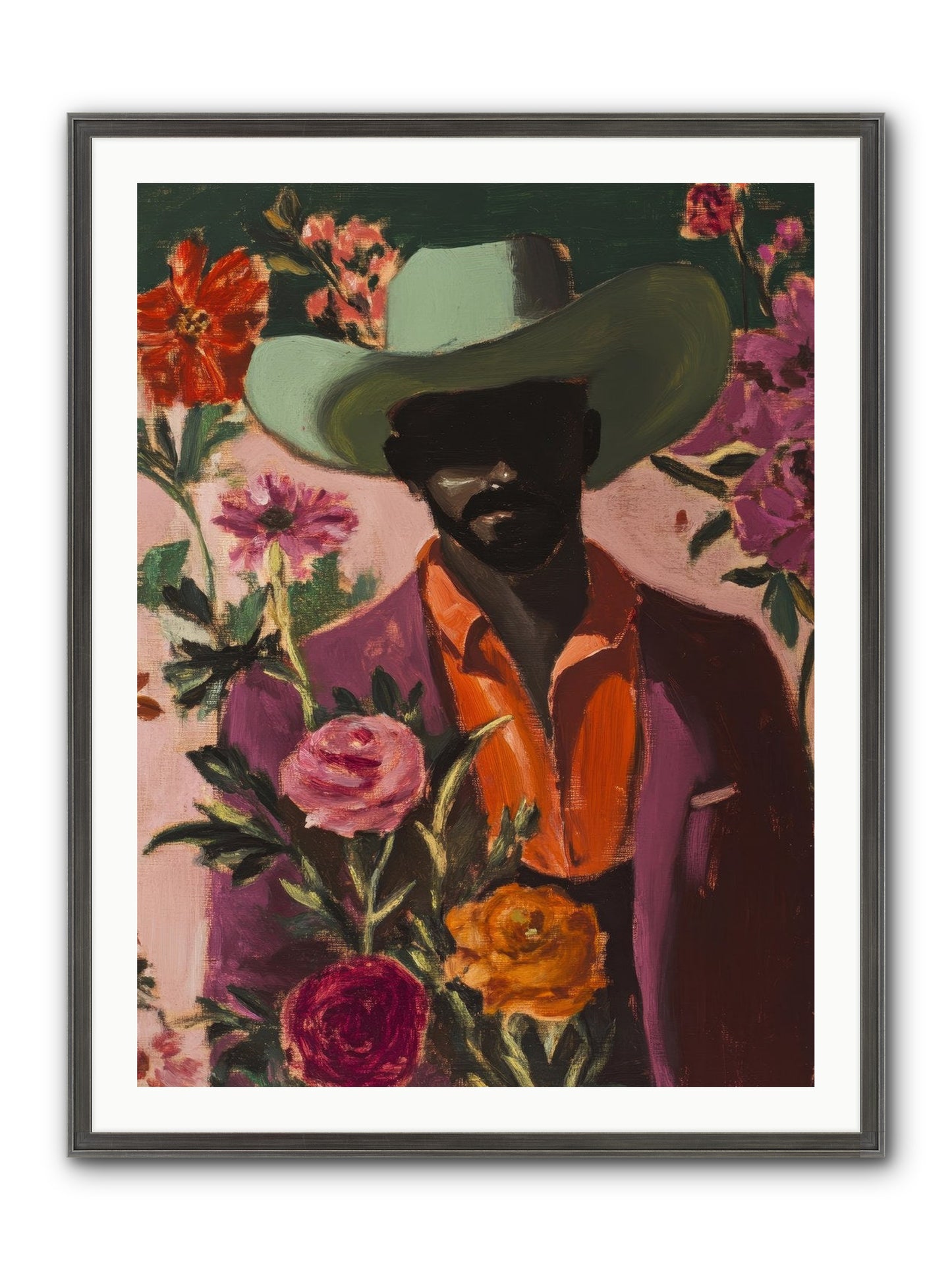 Cattle King Framed Print - Slimwoods Black/Silver 30x40