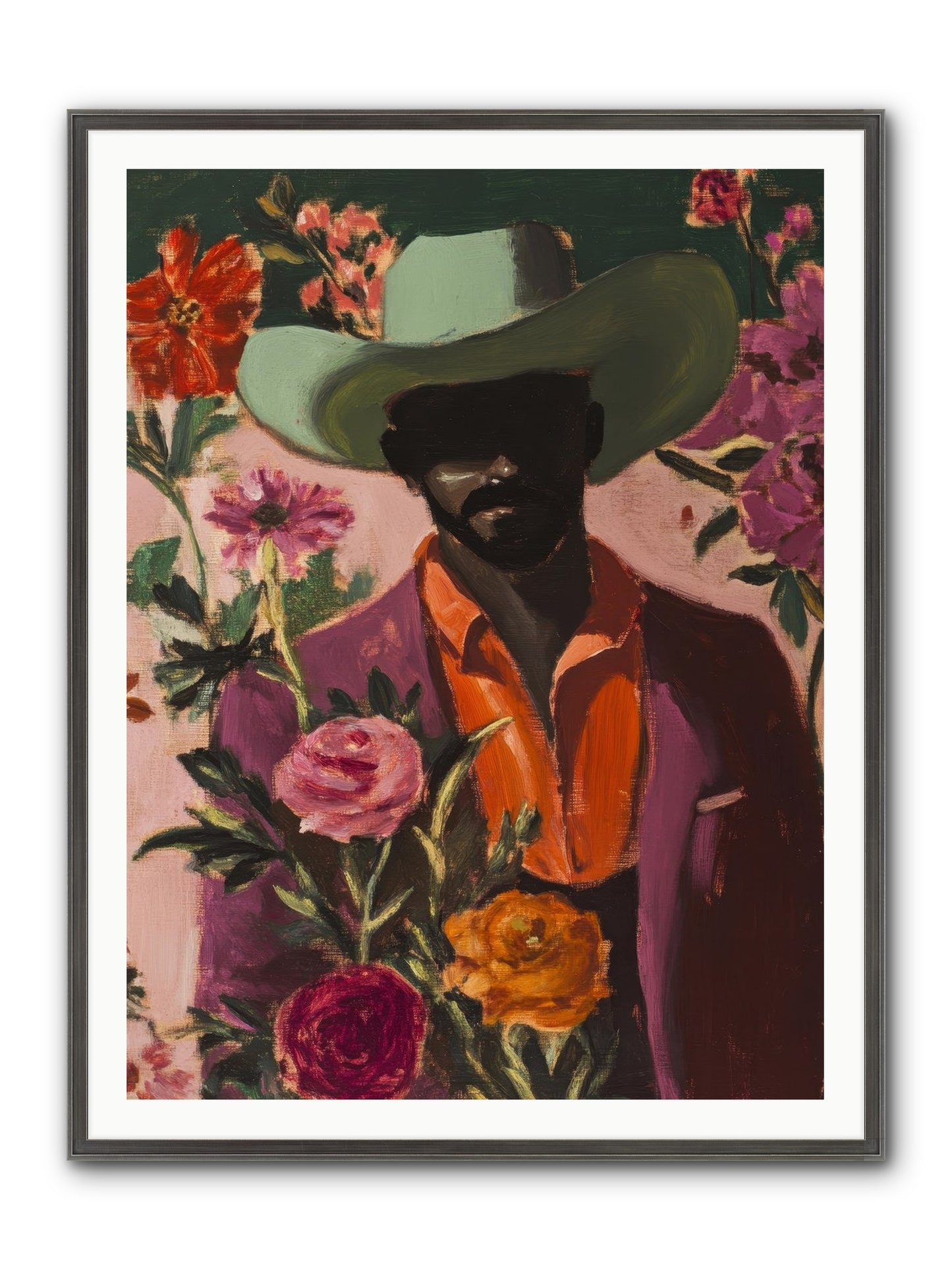 Cattle King Framed Print - Slimwoods Black/Silver 36x48