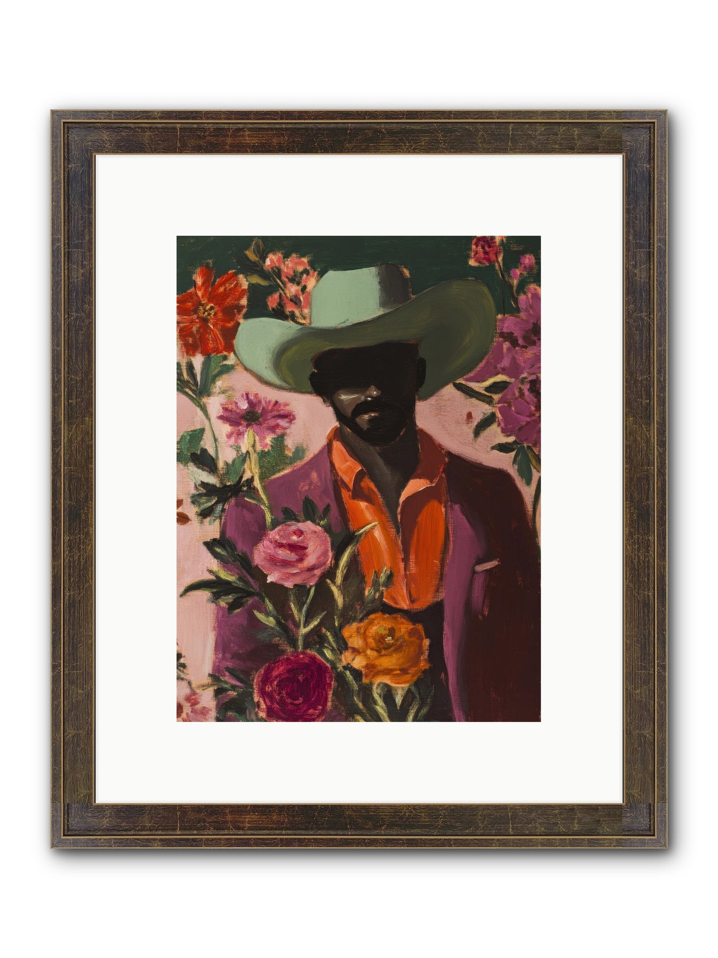 Cattle King Framed Print - Slimwoods Black/Gold 9x12