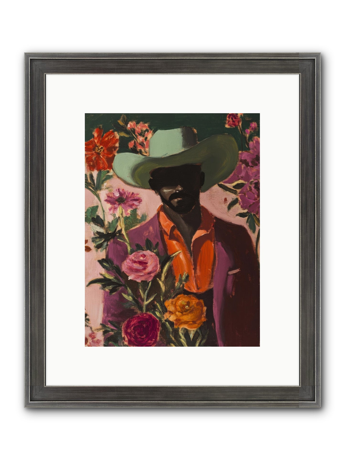 Cattle King Framed Print - Slimwoods Black/Silver 9x12