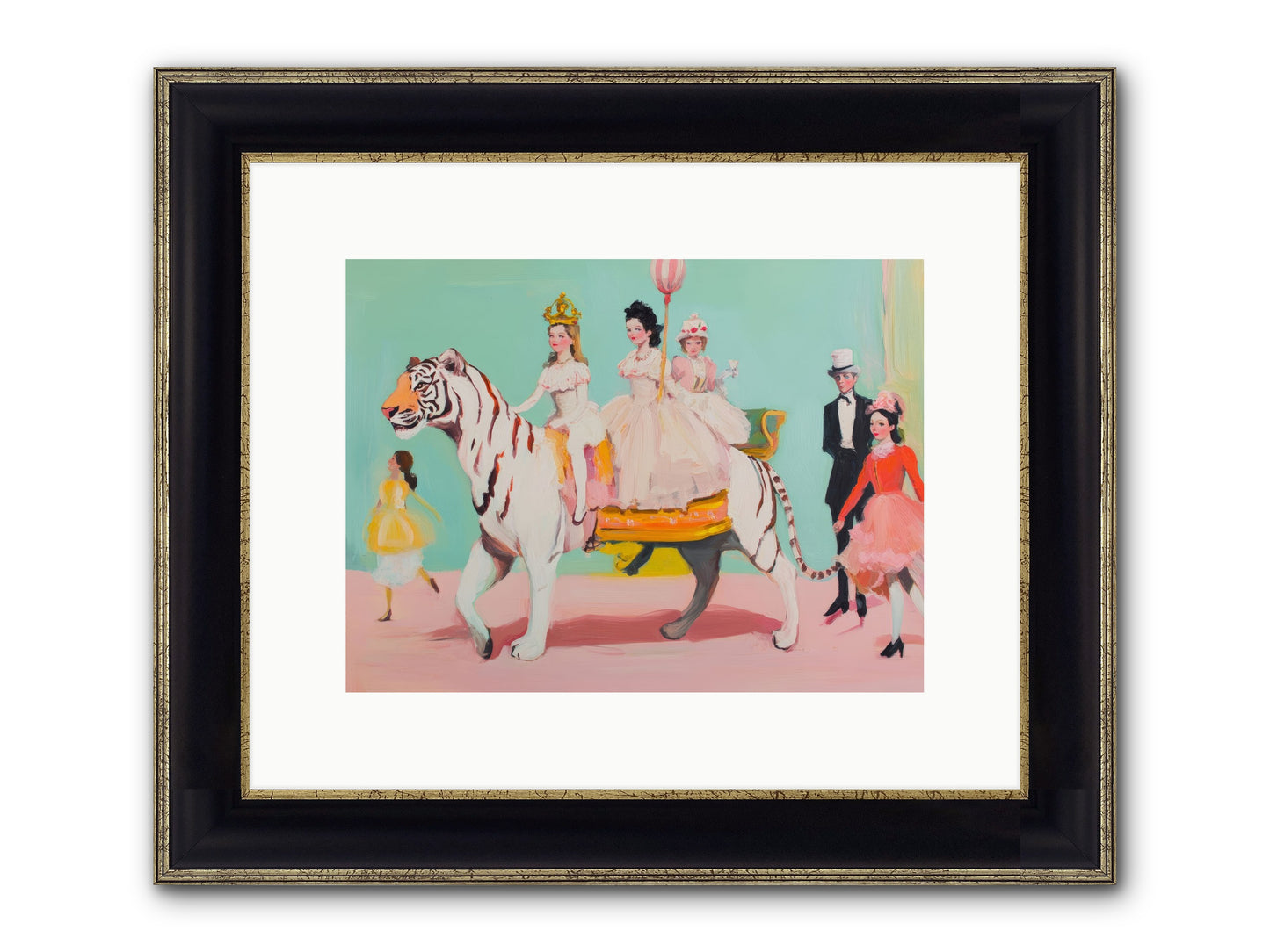 Caught In Wonder No.2 Framed Print - Black & Gold 12x9