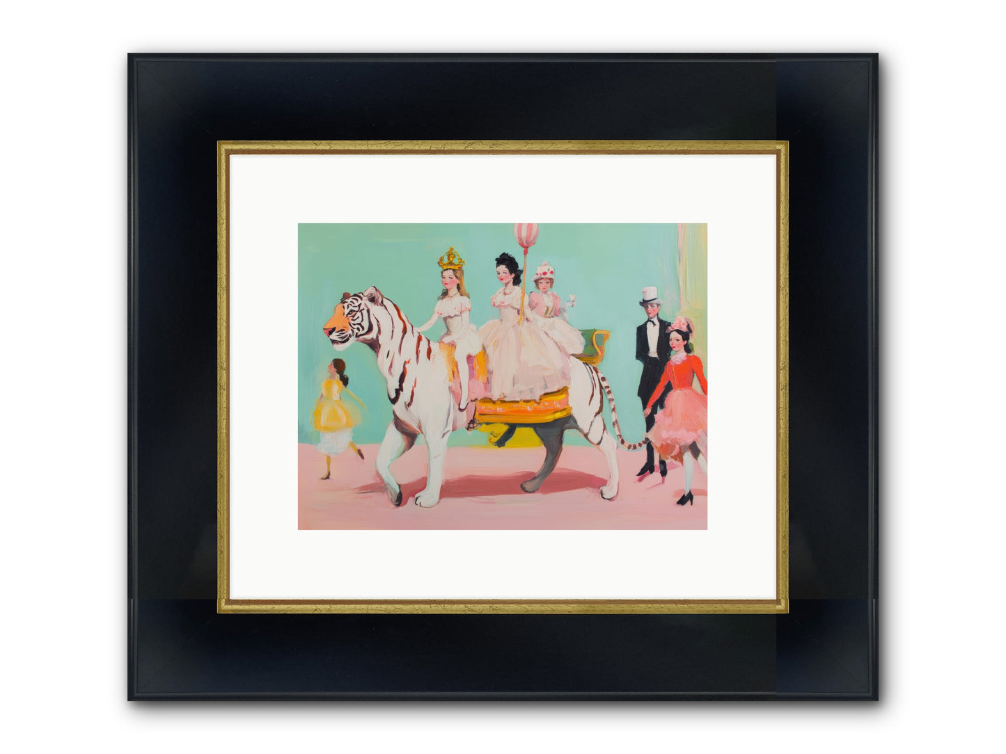 Caught In Wonder No.2 Framed Print - Wide Black w/Gold 12x9