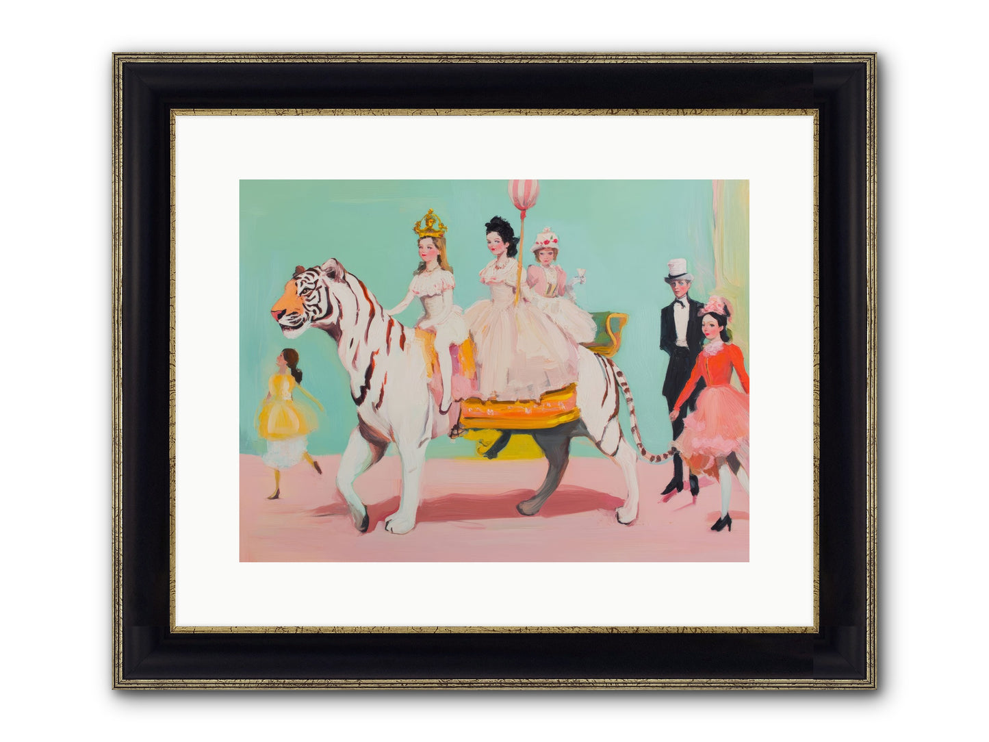 Caught In Wonder No.2 Framed Print - Black & Gold 16x12