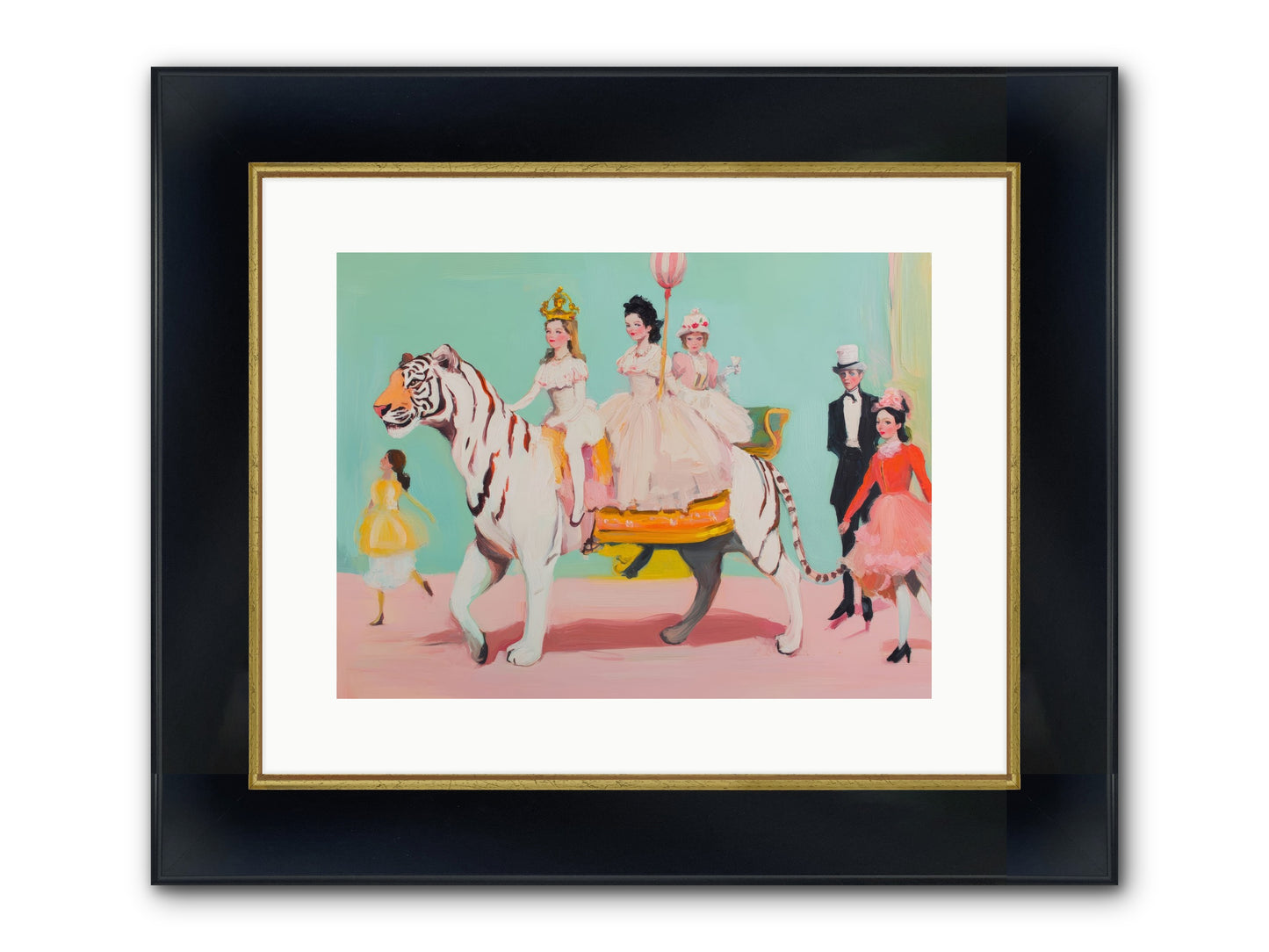 Caught In Wonder No.2 Framed Print - Wide Black w/Gold 16x12