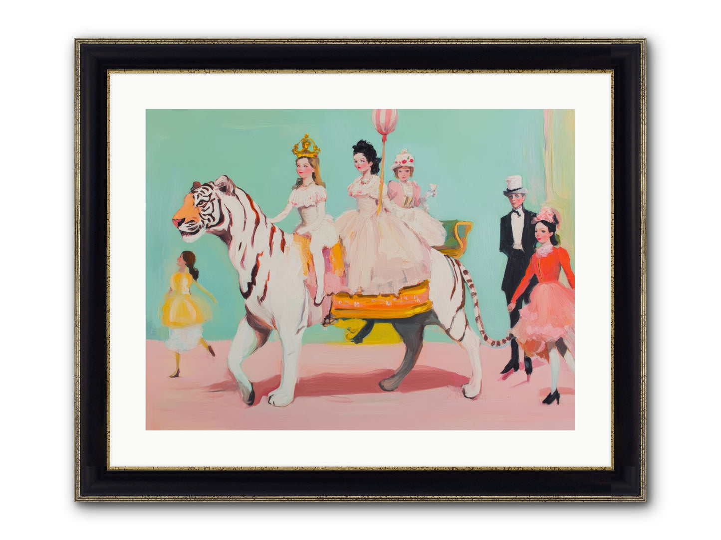 Caught In Wonder No.2 Framed Print - Black & Gold 24x18
