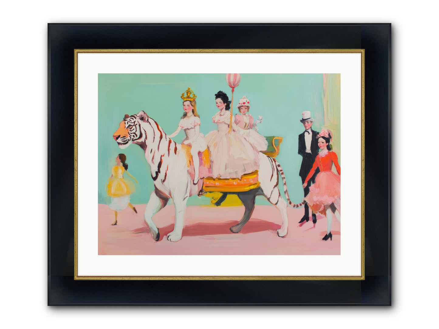 Caught In Wonder No.2 Framed Print - Wide Black w/Gold 24x18