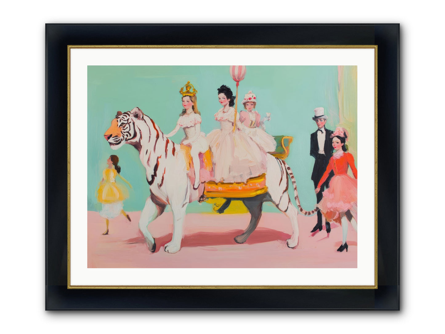 Caught In Wonder No.2 Framed Print - Wide Black w/Gold 32x24