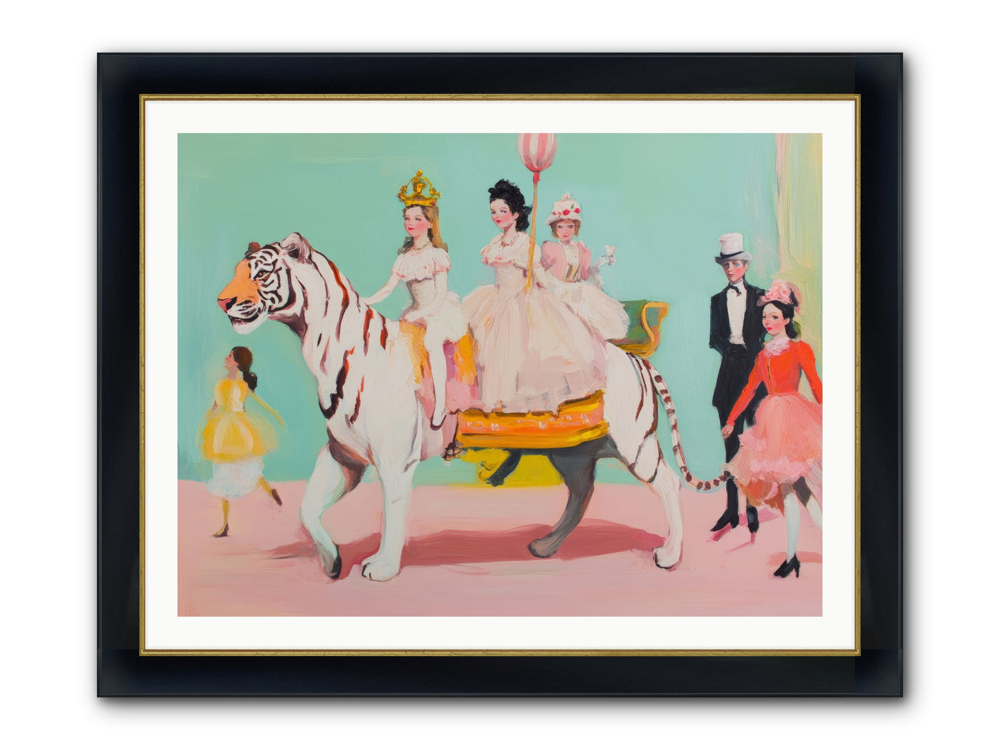 Caught In Wonder No.2 Framed Print - Wide Black w/Gold 40x30
