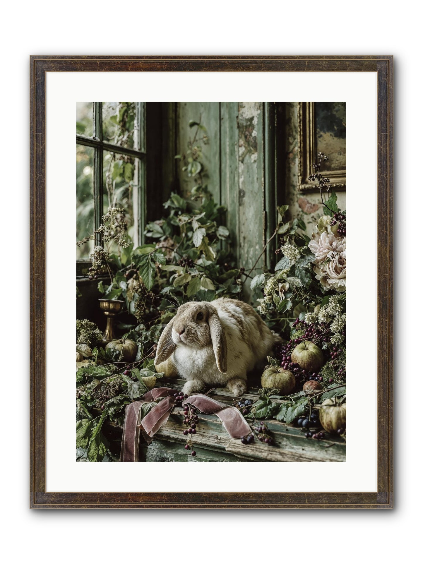 Celadine Framed Print - Slimwoods Black/Gold 18x24