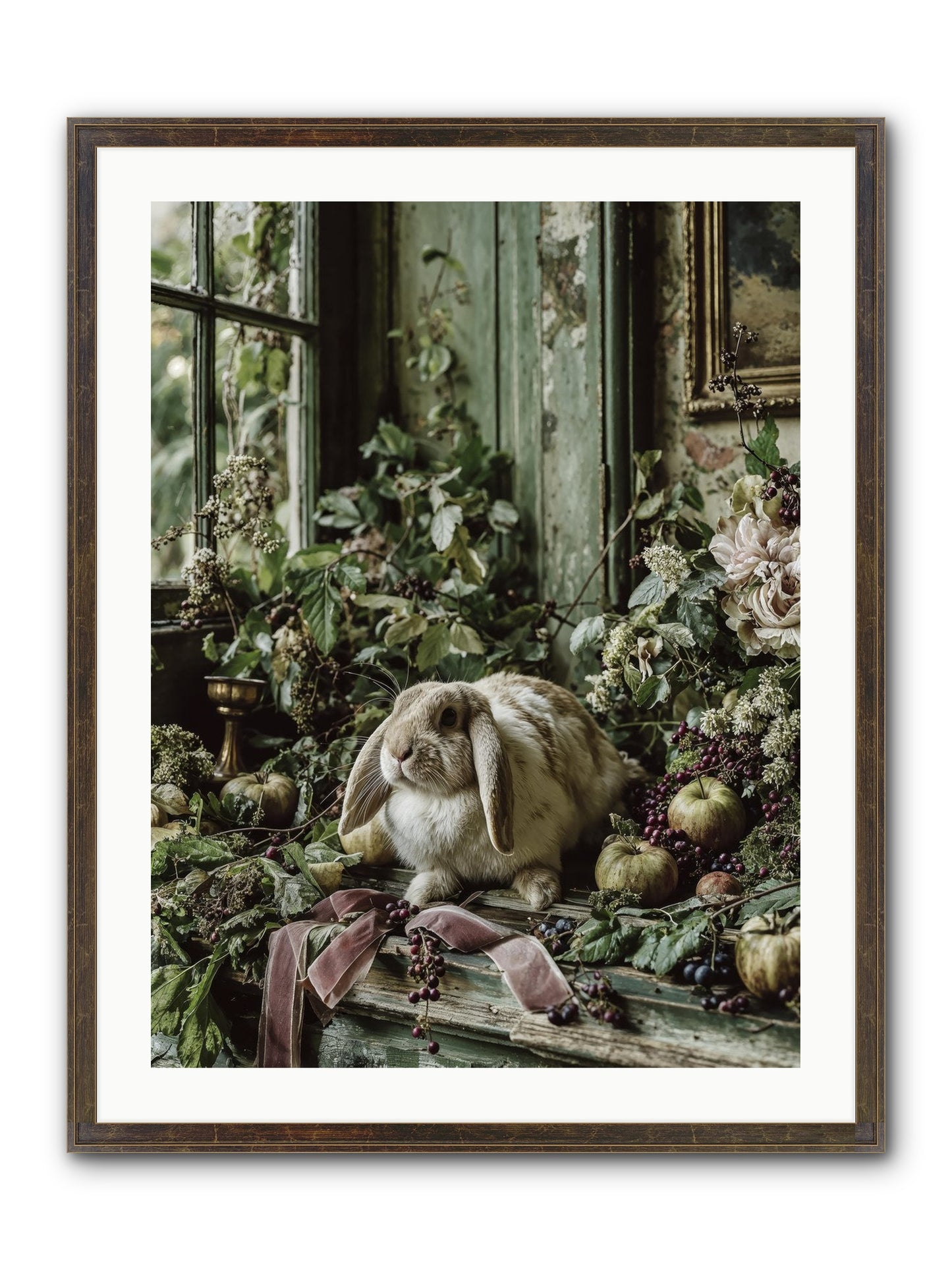 Celadine Framed Print - Slimwoods Black/Gold 24x32