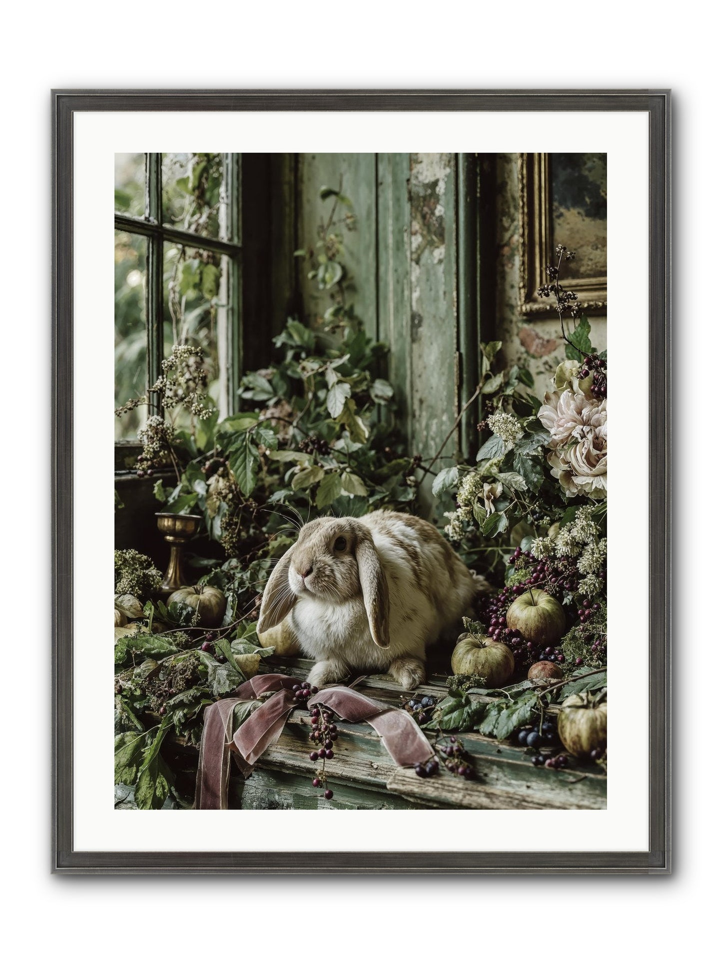 Celadine Framed Print - Slimwoods Black/Silver 24x32