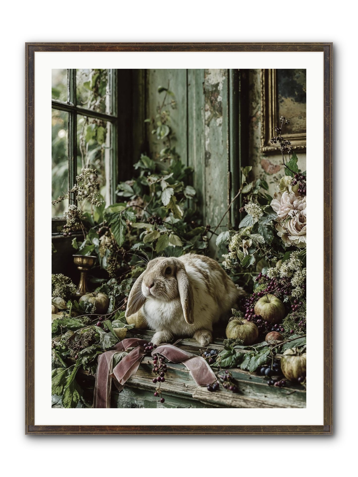 Celadine Framed Print - Slimwoods Black/Gold 30x40