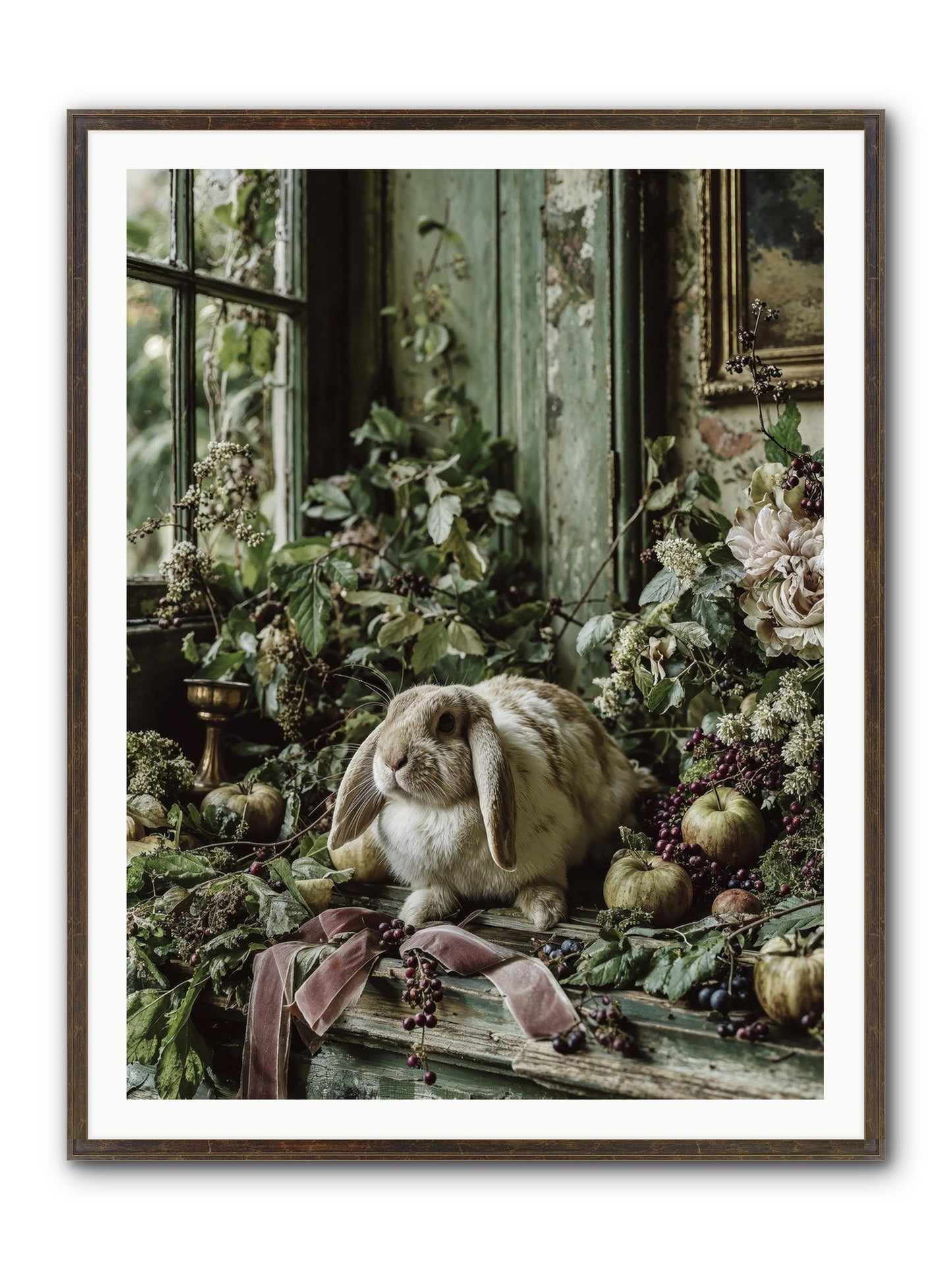 Celadine Framed Print - Slimwoods Black/Gold 36x48