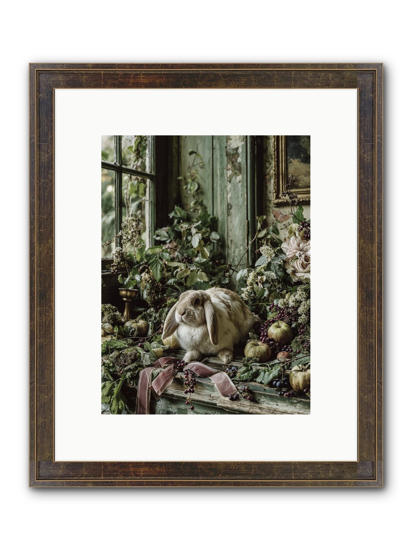 Celadine Framed Print - Slimwoods Black/Gold 9x12