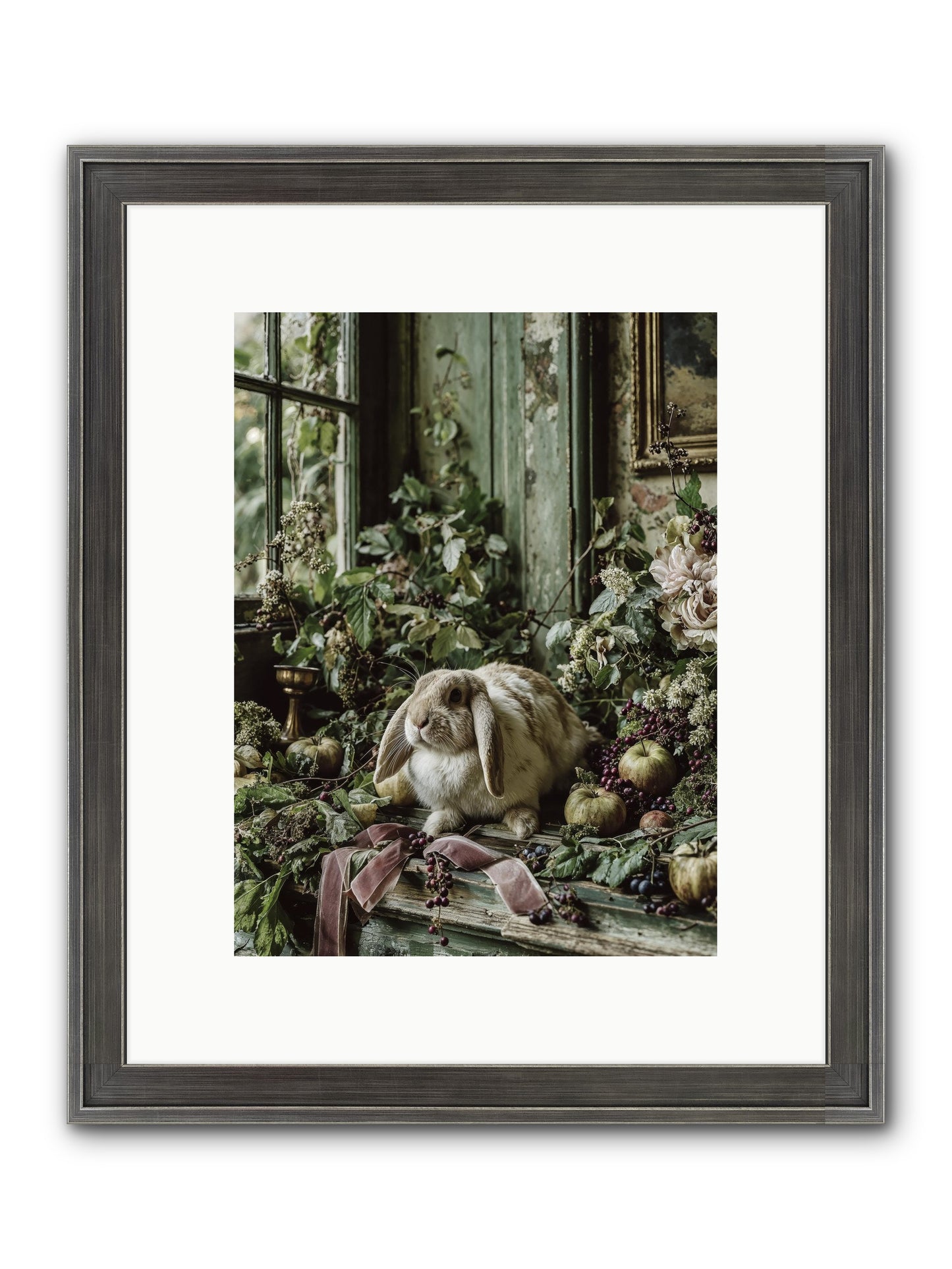 Celadine Framed Print - Slimwoods Black/Silver 9x12