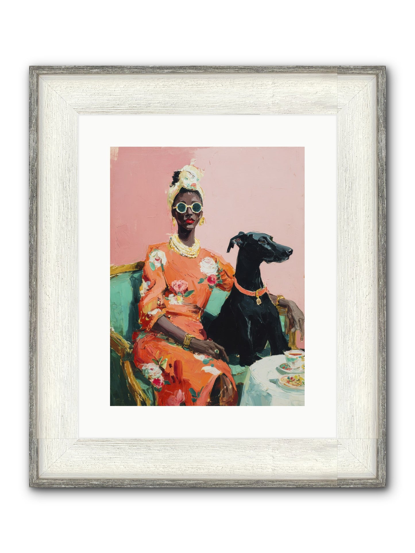 Celeste & Linden Framed Print - Driftwood White 12x16