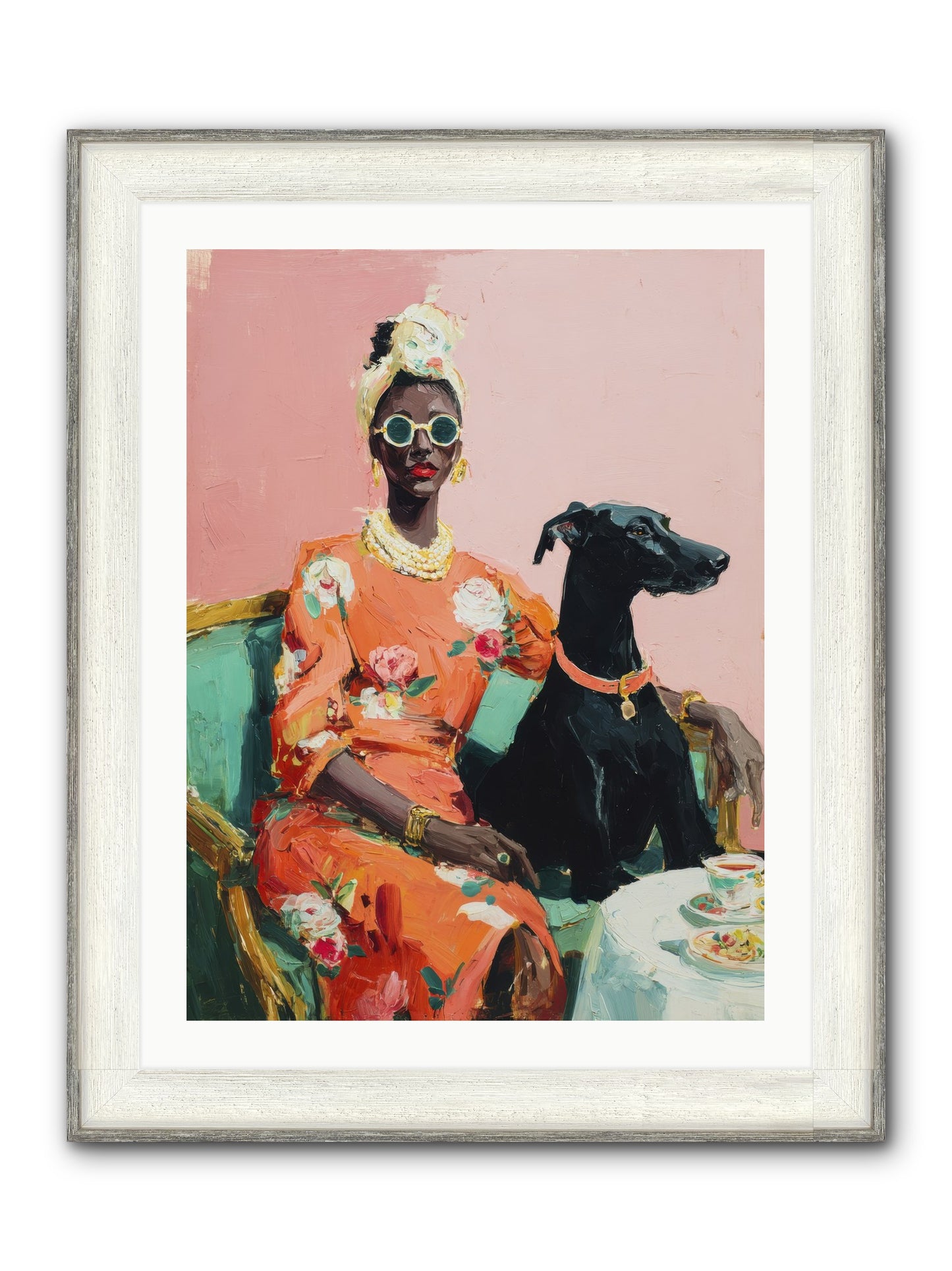 Celeste & Linden Framed Print - Driftwood White 24x32