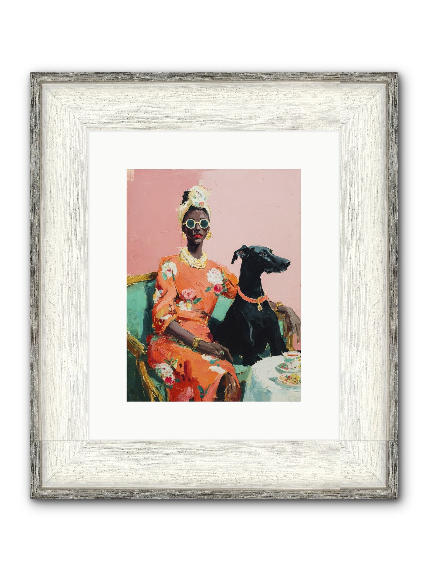 Celeste & Linden Framed Print - Driftwood White 9x12