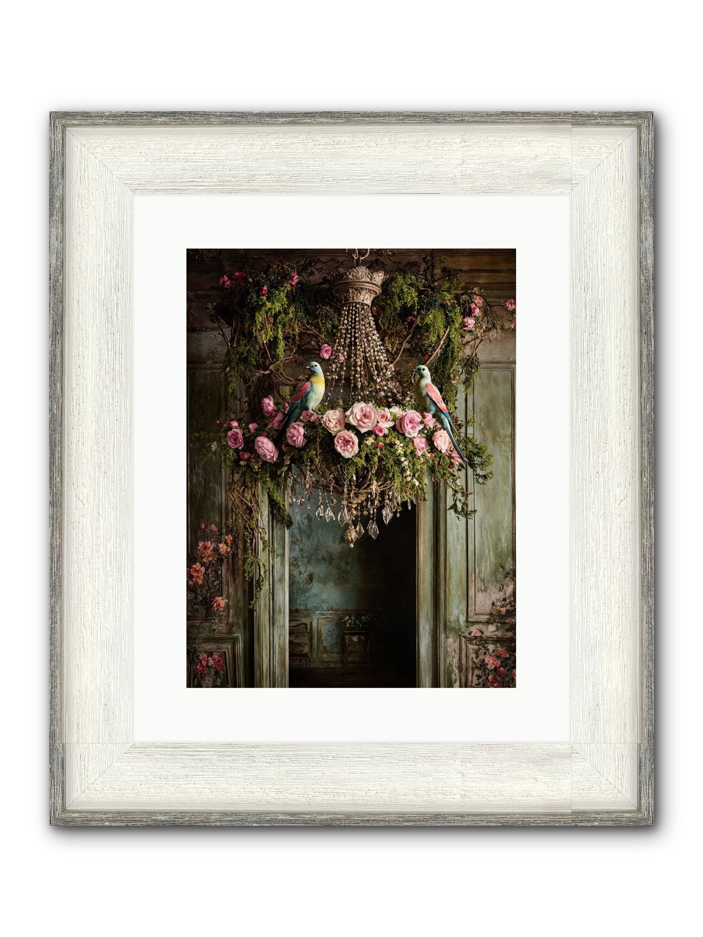 Celestial Glasserie Framed Print - Driftwood White 12x16