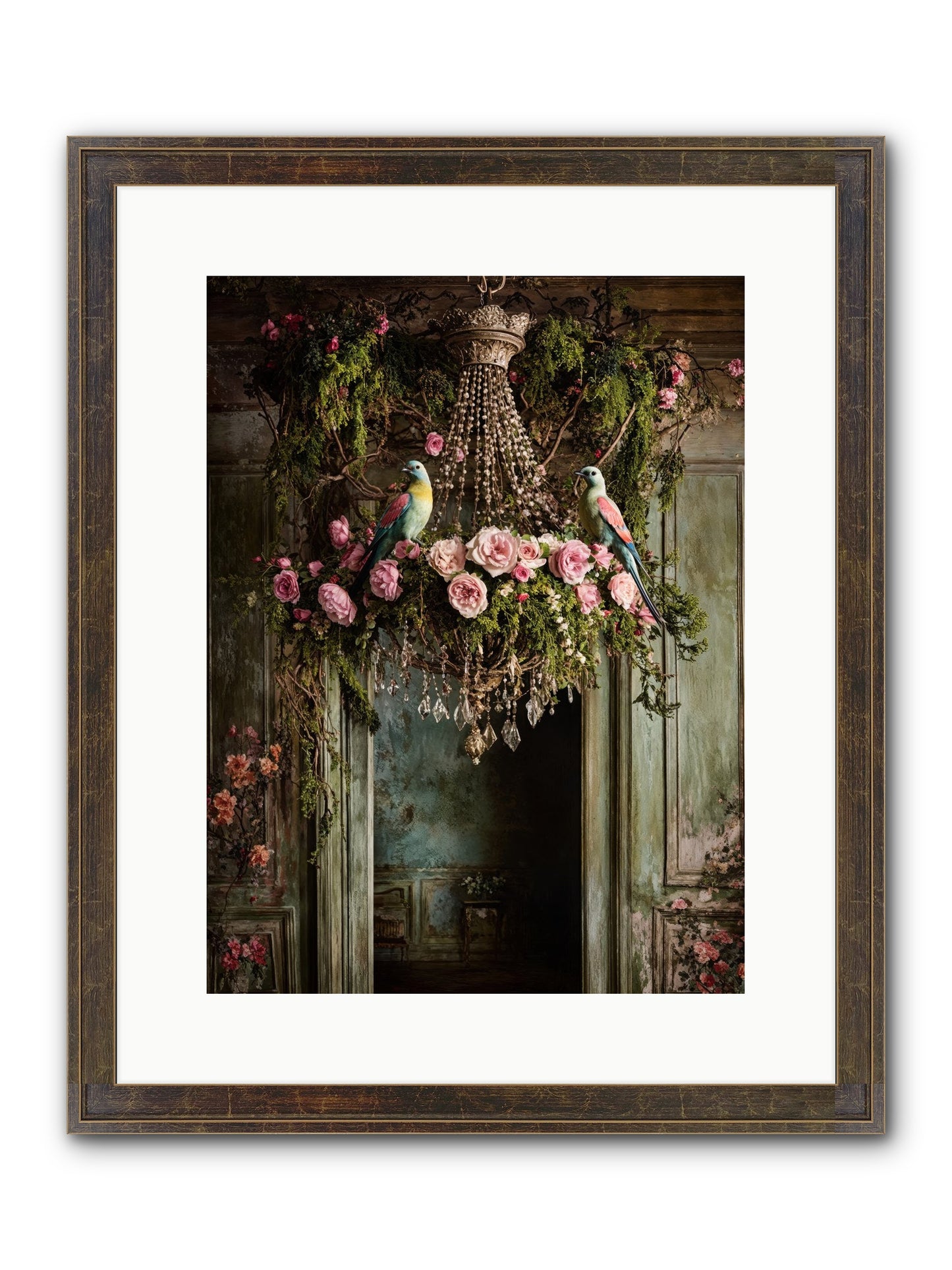 Celestial Glasserie Framed Print - Slimwoods Black/Gold 12x16