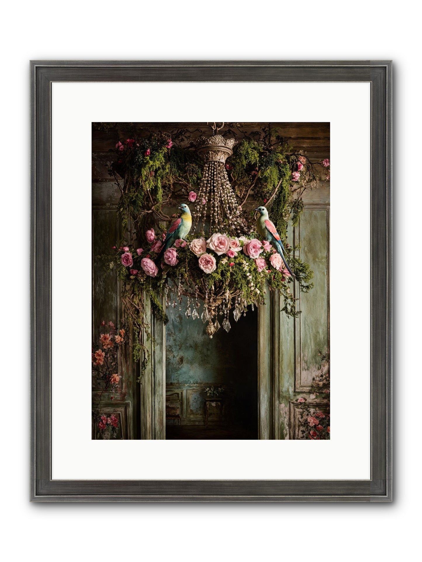 Celestial Glasserie Framed Print - Slimwoods Black/Silver 12x16
