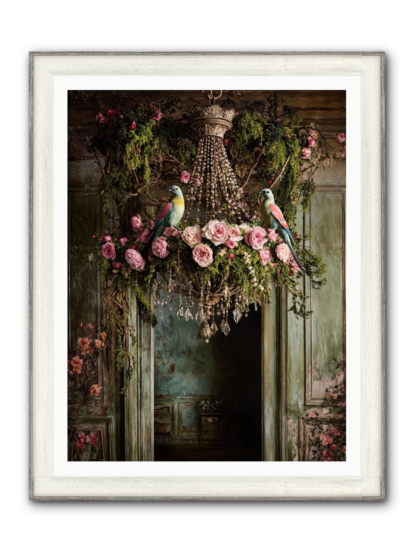 Celestial Glasserie Framed Print - Driftwood White 36x48