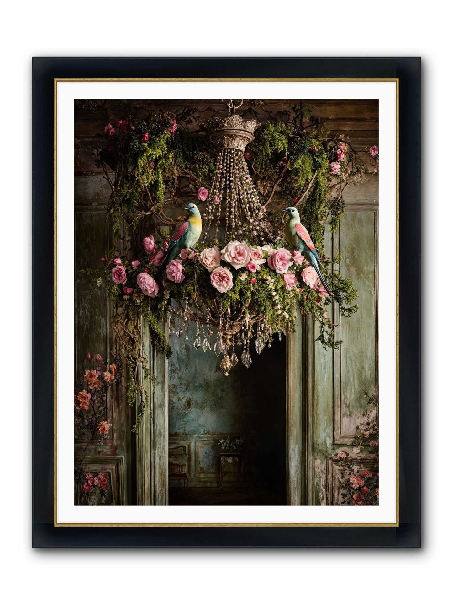 Celestial Glasserie Framed Print - Wide Black w/Gold 36x48