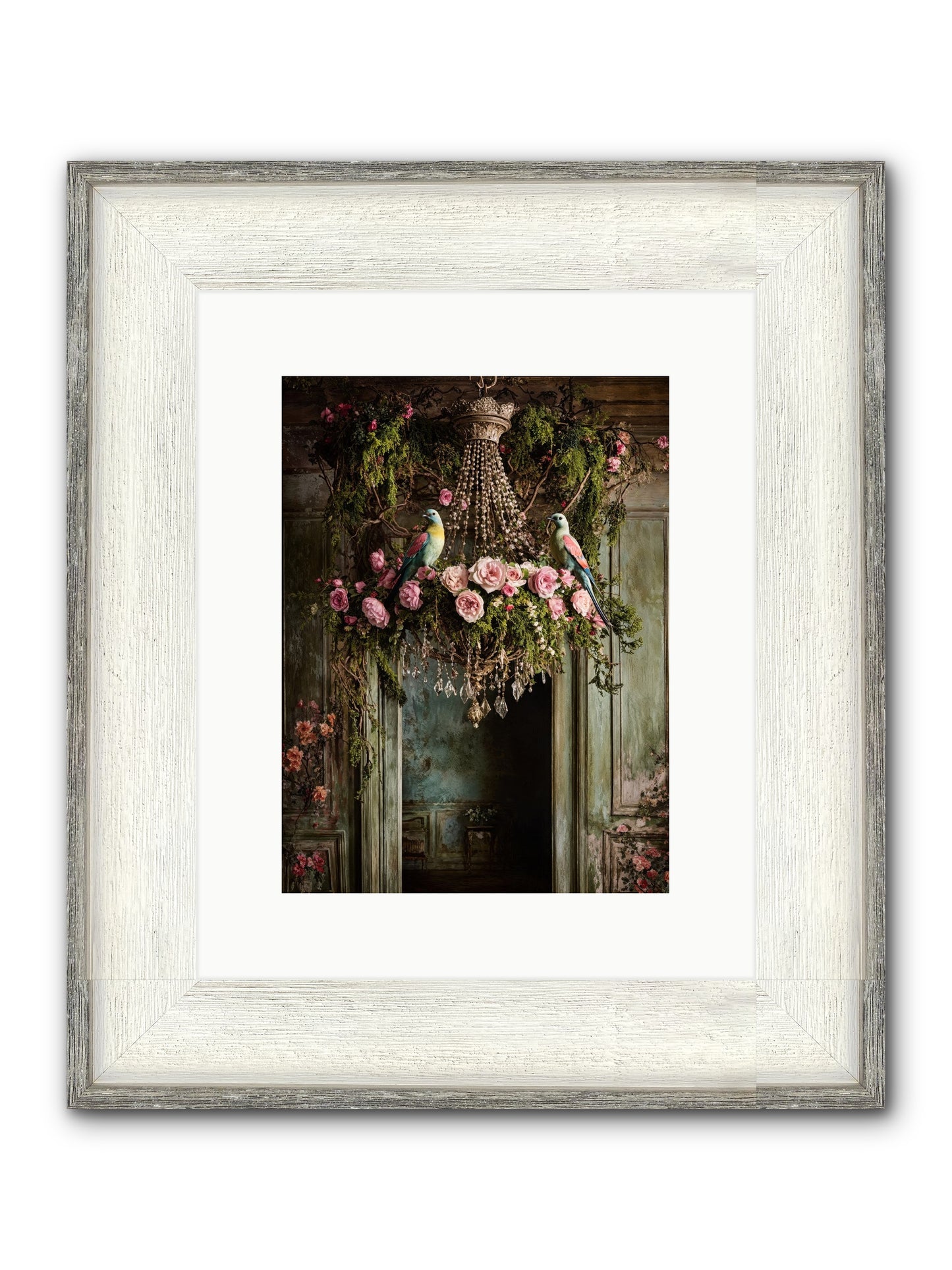 Celestial Glasserie Framed Print - Driftwood White 9x12