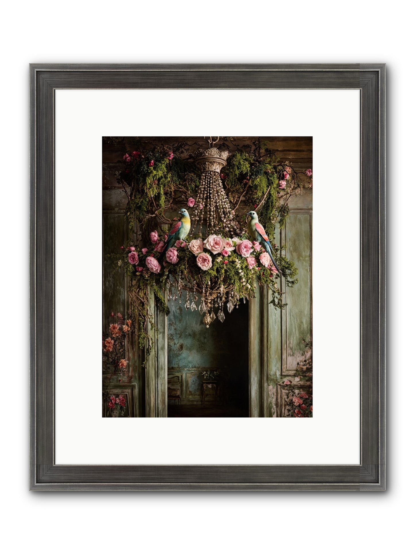 Celestial Glasserie Framed Print - Slimwoods Black/Silver 9x12