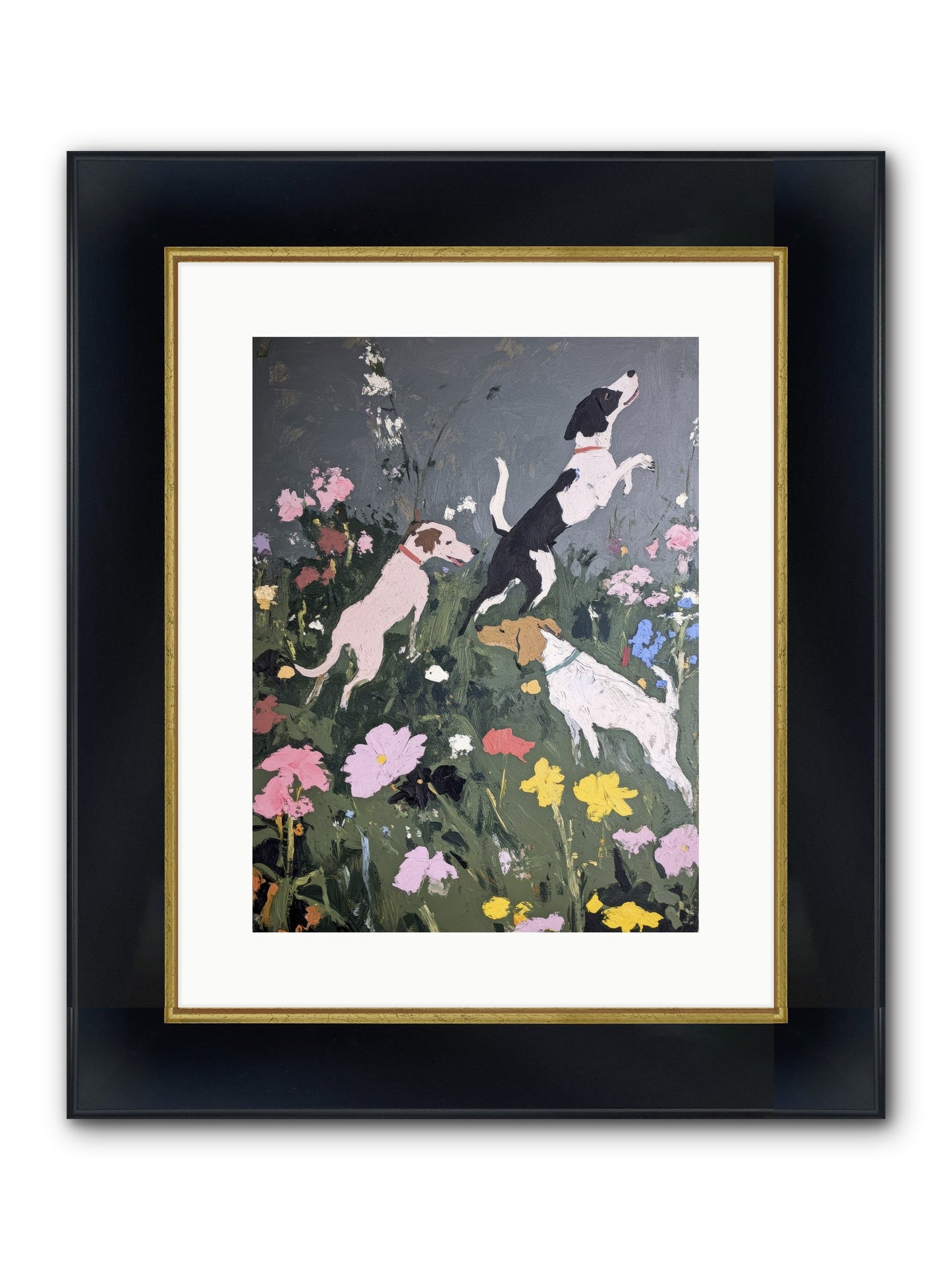 Celestial Watching Framed Print - Wide Black w/Gold 12x16