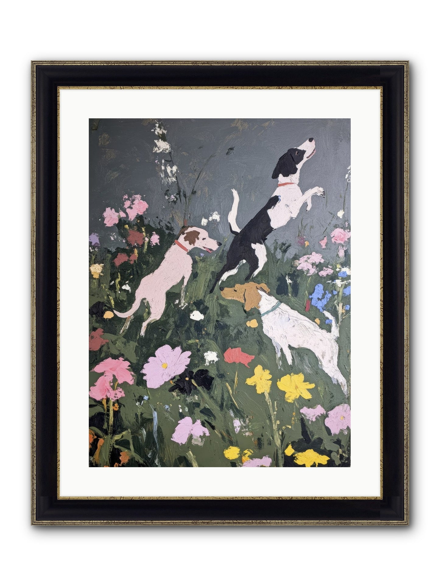 Celestial Watching Framed Print - Black & Gold 18x24