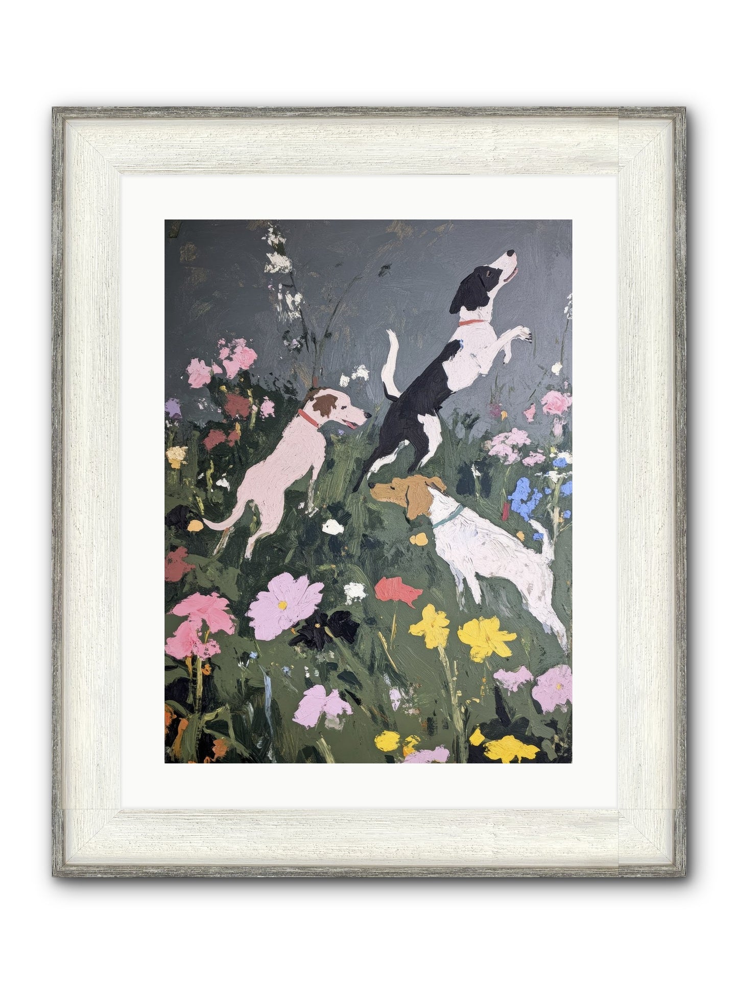 Celestial Watching Framed Print - Driftwood White 18x24