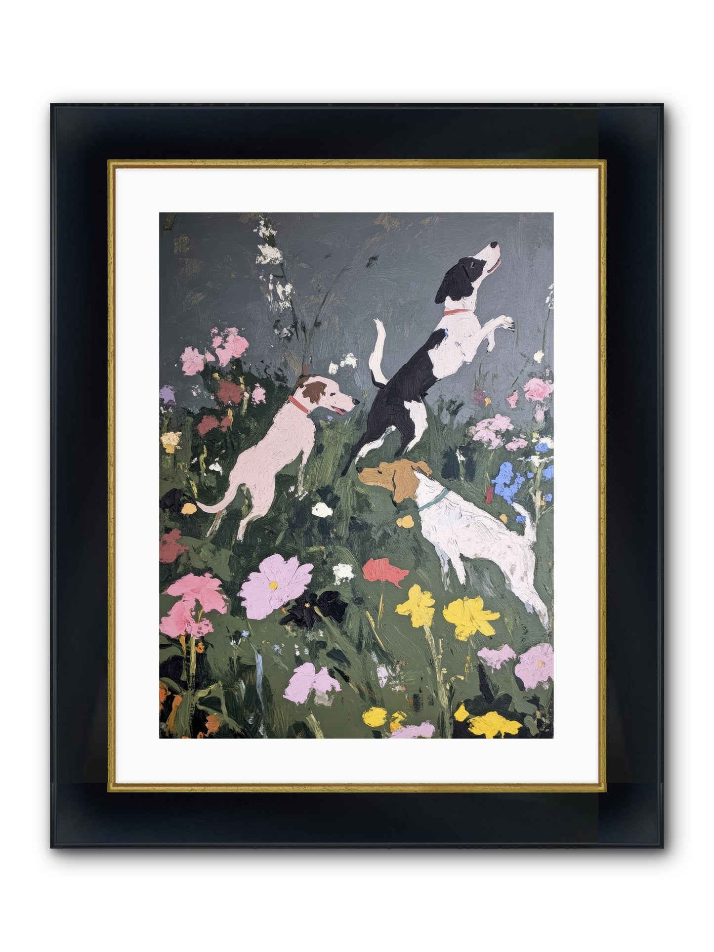 Celestial Watching Framed Print - Wide Black w/Gold 18x24